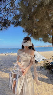 斜肩吊帶上衣休閑半裙套裝 LISEYEN設(shè)計(jì)師款 香草貝果2025夏季 新款