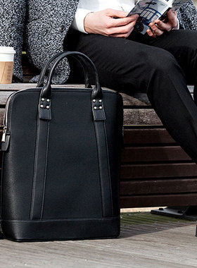 2025款男士手提包韩版商务休闲皮包可双肩背竖款单肩包电脑斜跨包