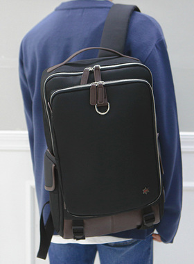 韩国EXIT潮流男士双肩包时尚青年旅行背包日常通勤笔记本电脑包