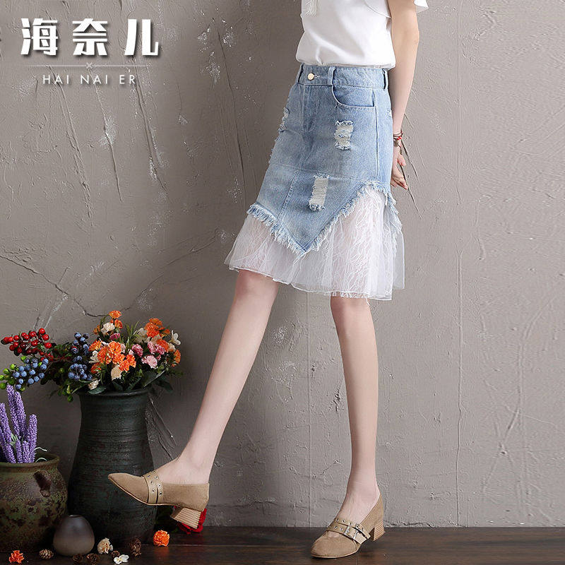 牛仔半身裙女夏2019新款大码高腰a字裙拼接网纱鱼尾裙包臀裙短裙|msdalam kategori luar/Mountaineer/Camping/Aksesori perjalanan, pakaian luar, Cepat kering seluar dalam, seluar cepat kering - dari Buy2taobao.com untuk memberikan perkhidmatan ejen Taobao profesional membeli