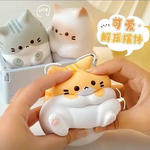 可爱解压小猫玩具回弹减压神器办公室摆件治愈小猫咪捏捏乐解压