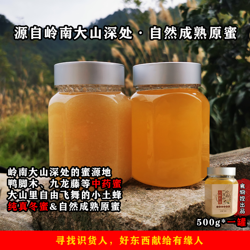 岭南深山土蜂冬蜜酿造#天然成熟原蜜&封盖蜜&中药蜜#500g*1罐-封面