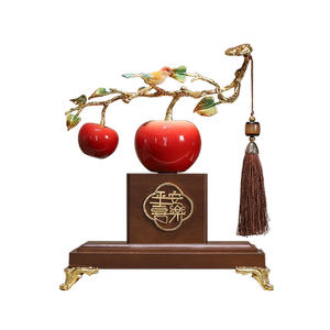 国风苹果摆件新中式平安如意家居博古架电视柜装饰品高级乔迁礼物