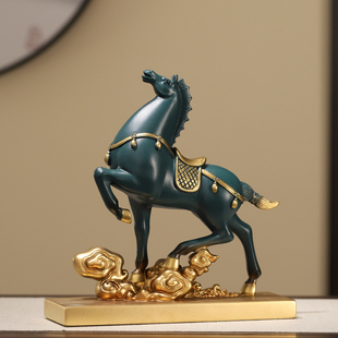 马到成功新中式骏马摆件开业乔迁礼物送老板领导办公室桌面装饰品