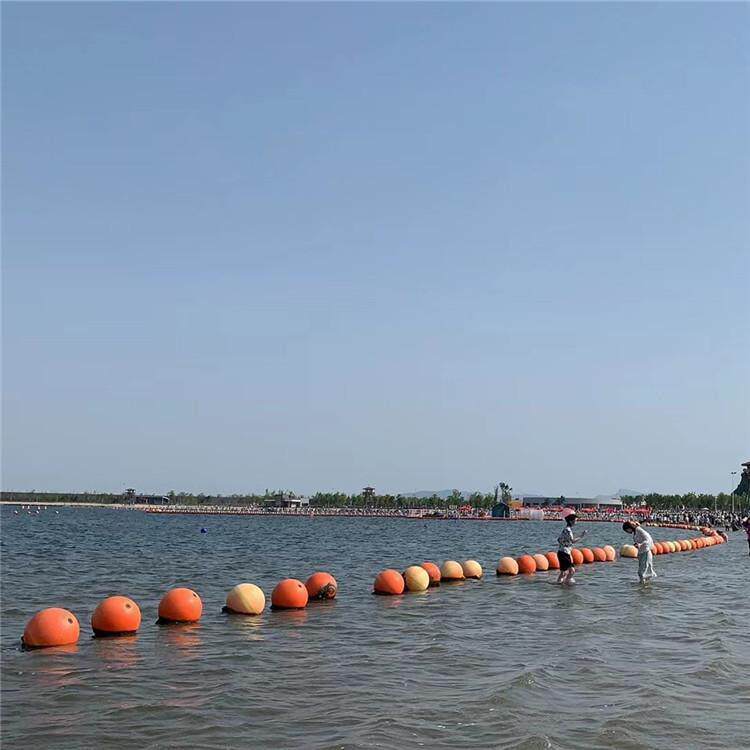 海上漂浮警示浮球 贴反光条湖上乐园禁止游泳拦截浮子 游船警戒线