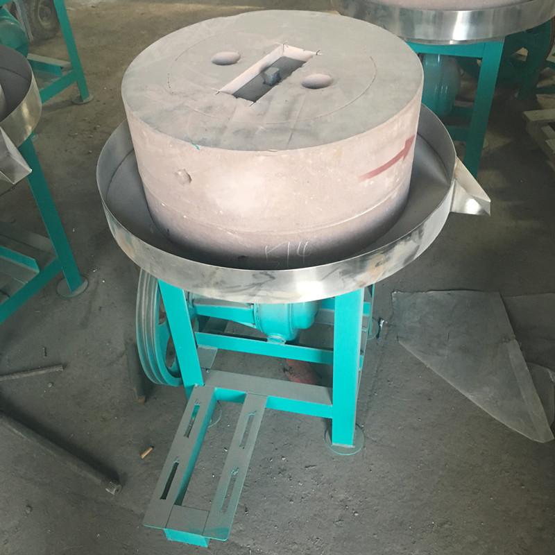 小型电动小麦面粉石磨机 50型芝麻酱花生酱石磨机 艾绒香油石磨机
