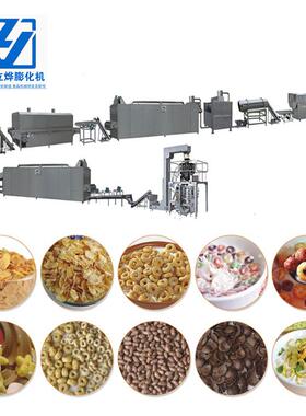 早餐谷物玉米片生产线 速食营养冲泡早餐玉米片设备