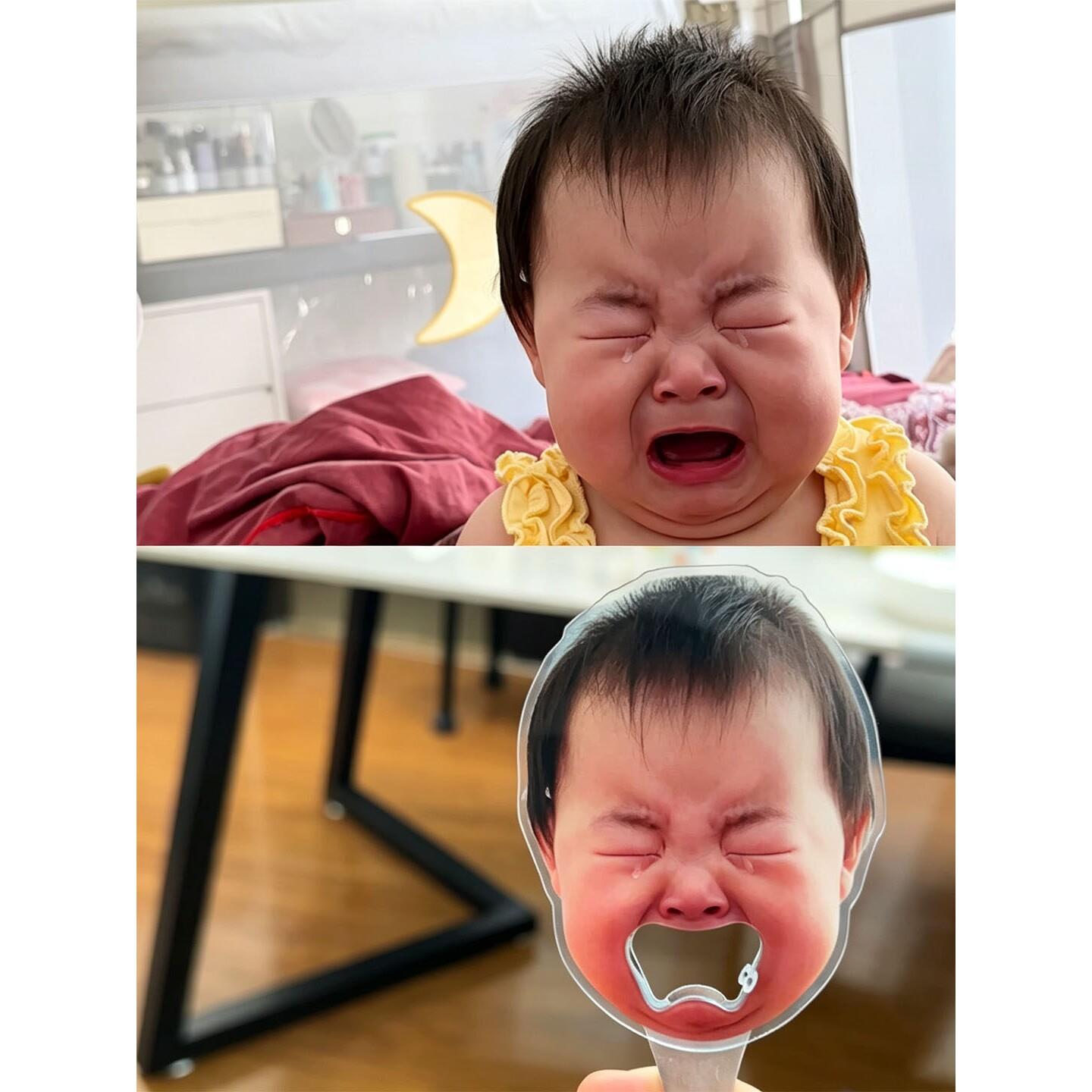 婴儿哭脸开瓶器定制人脸宝宝小孩啤酒起子亚克力启瓶器磁吸冰箱贴