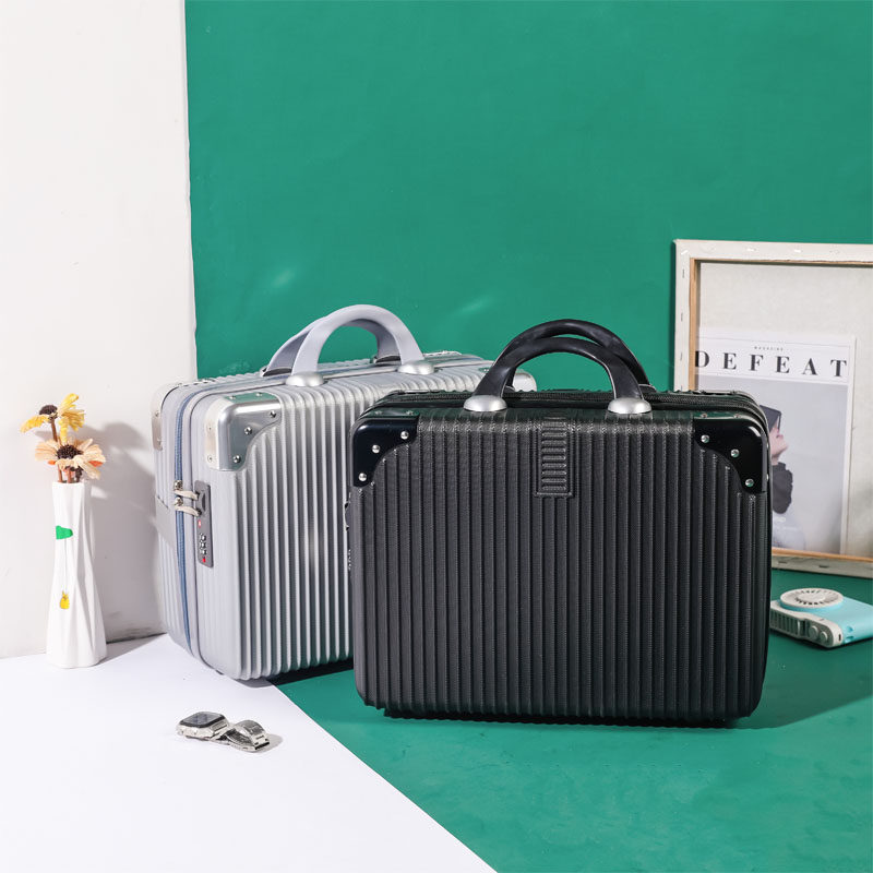 复古14寸手提行李箱小型旅行箱带密码锁16寸化妆包收纳洗漱包女