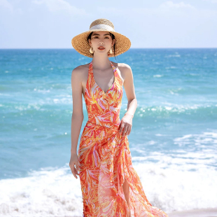 泡温泉三角连体高级感性感显瘦大披纱沙滩泳装 泳衣女款 2026年新款