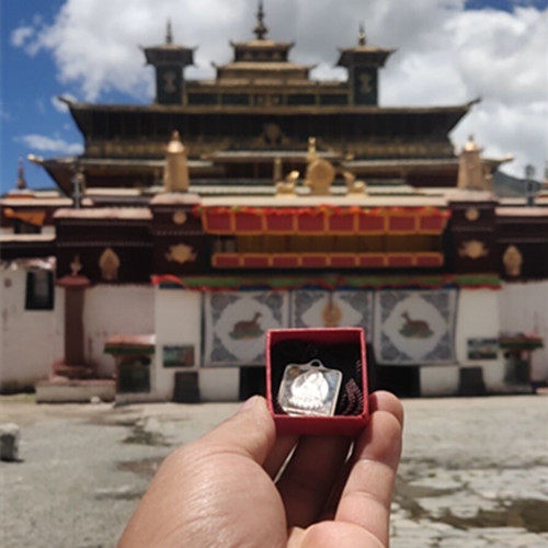 藏式吊坠925纯银宝印 莲花生包邮拉萨直发