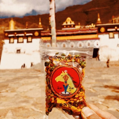 西藏拉萨色杰扎仓马头明王食子粉拉萨发货