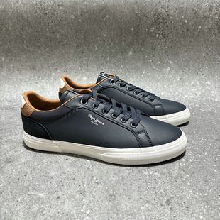低帮系带休闲板鞋 英单男女鞋 韩版 潮流皮板鞋 探 12.25 拼色 P.J