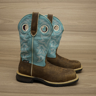 探二 刺绣骑士靴女西部牛仔靴真皮长筒靴子英伦风女靴 11.21 R.Y