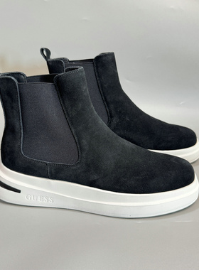 1.22 G.S休闲切尔西靴男女冬季保暖绒面革厚底马丁靴黑色短靴 七