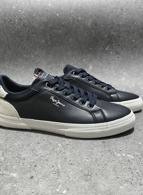 12.25 P.J 英单男女鞋低帮系带休闲板鞋韩版潮流皮板鞋拼色 探