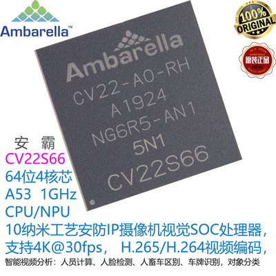 安霸智能安防摄像机CPUCV22S66