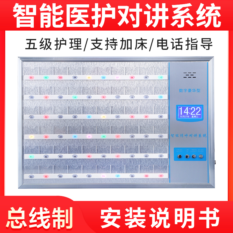 医院医疗有线呼叫器说明书  呼天下远程走廊应急紧急服务铃养老院老人床头服务铃智能语音通话医护对讲系统