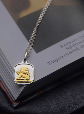 vn复古自制raphaelins欧美银项链