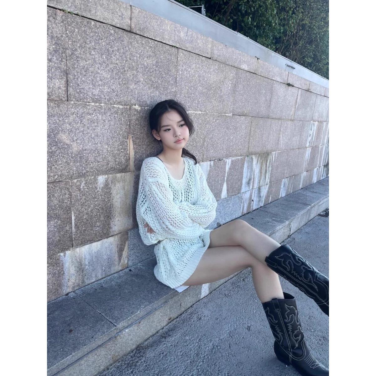 日系宽松镂空针织衫罩衫女春秋慵懒设计感百搭夏季休闲防晒薄上衣