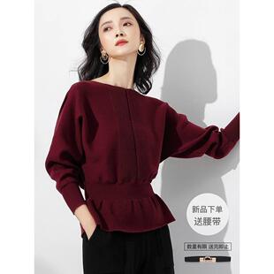 厚短款 收腰套头针织衫 气质打底毛线衣 宽松外穿2025新款 毛衣女春季