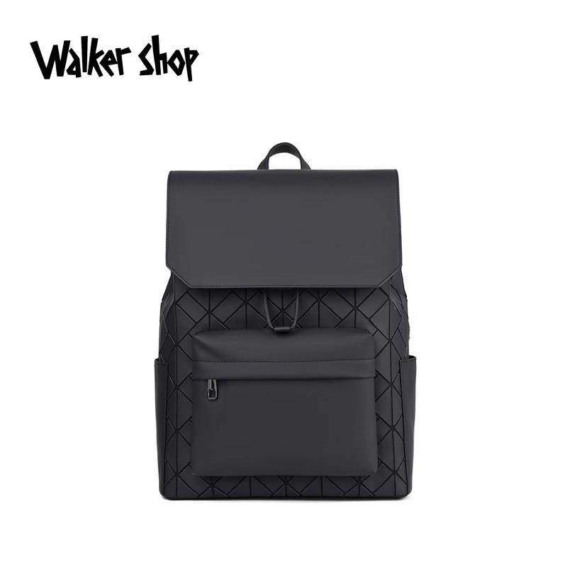 Walker shop高级感男士双肩包潮电脑包商务几何菱格大容量背包