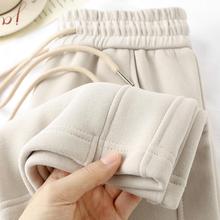 VSEAZMA不冻腿的通勤加绒香蕉裤~重磅窄版保暖加厚阔腿休闲裤女冬