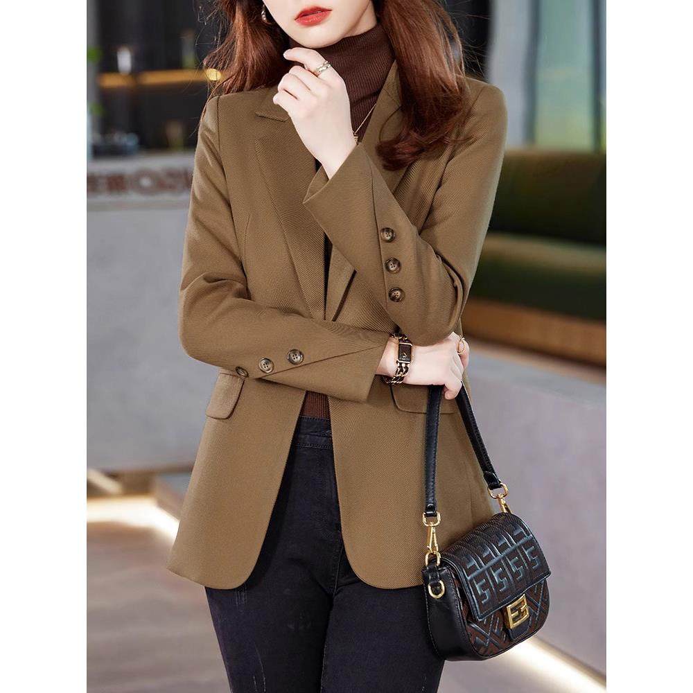 西装外套女新款2025春秋小个子高级感休闲韩版修身百搭小西服上衣