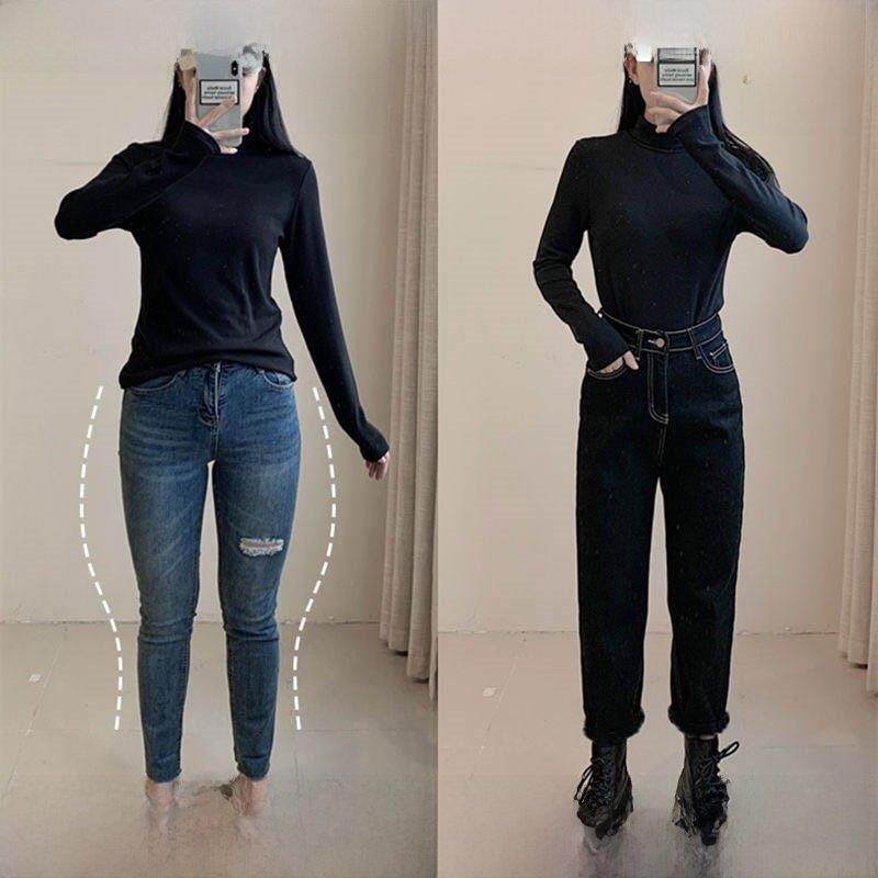 Rouje Tusse加码女性秋冬宽松瘦身烟裤与优雅的牛仔裤