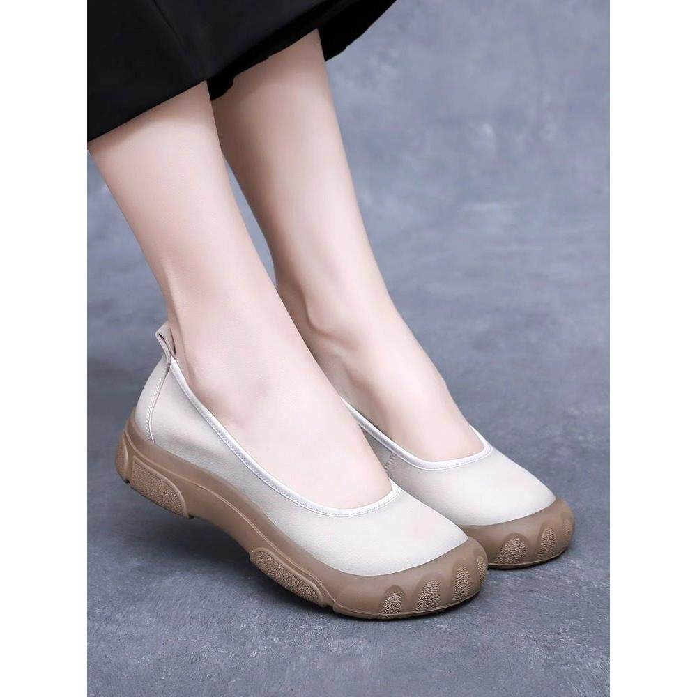 英国[设计师]真皮厚底平底鞋，春夏中老年人豆豆鞋，舒适不累女鞋,女鞋,婚鞋,淘宝优惠券,粉丝福利购,淘宝优惠卷