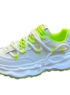 日常舒适穿搭Minimalism Aquaman厚底显高小白鞋男内增高老爹鞋潮