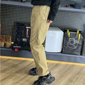 清仓超高性价比男女情侣美式 男裤 户外机能三角标工装 休闲直筒长裤