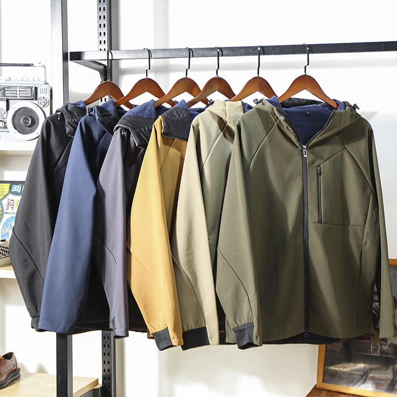 袅家牛货！线下1800+ ！户外软壳男士防风防水加绒连帽冲锋衣外套,男装,夹克,淘宝优惠券,粉丝福利购,淘宝优惠卷