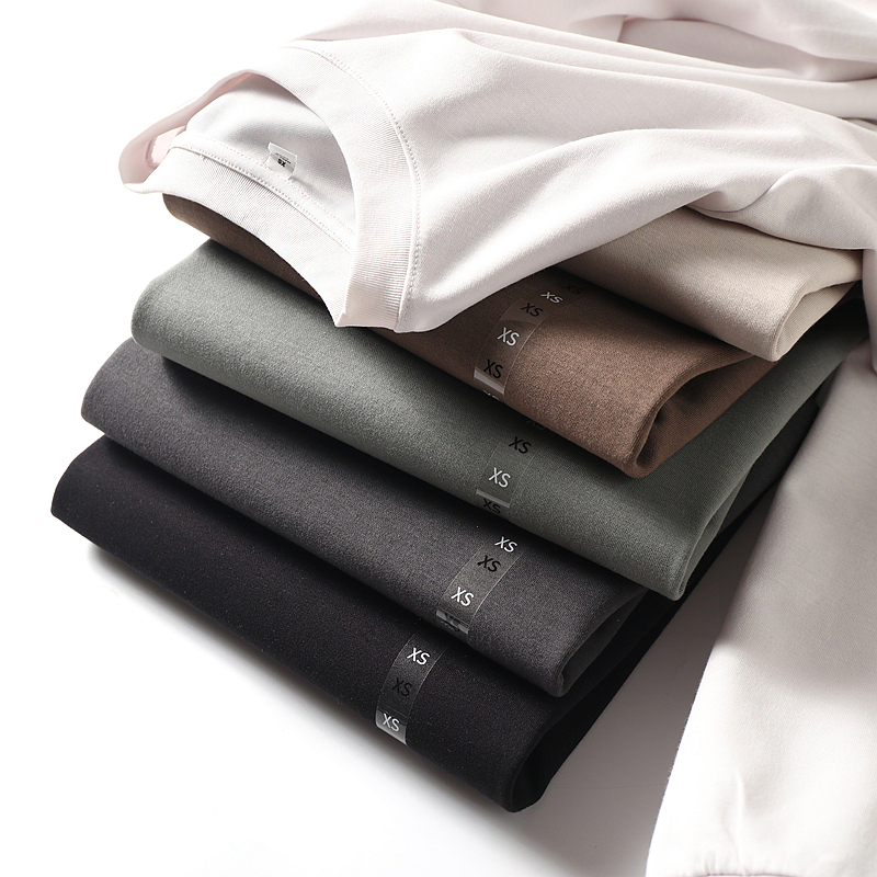 纯色圆领长袖T恤男女运动打底衫