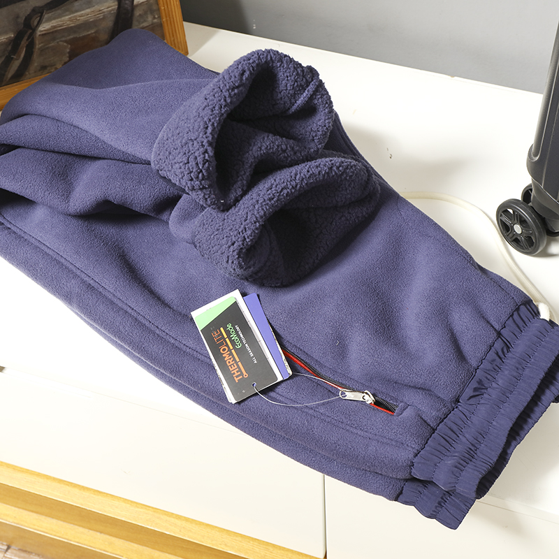 天丝棉加绒加厚男士休闲裤