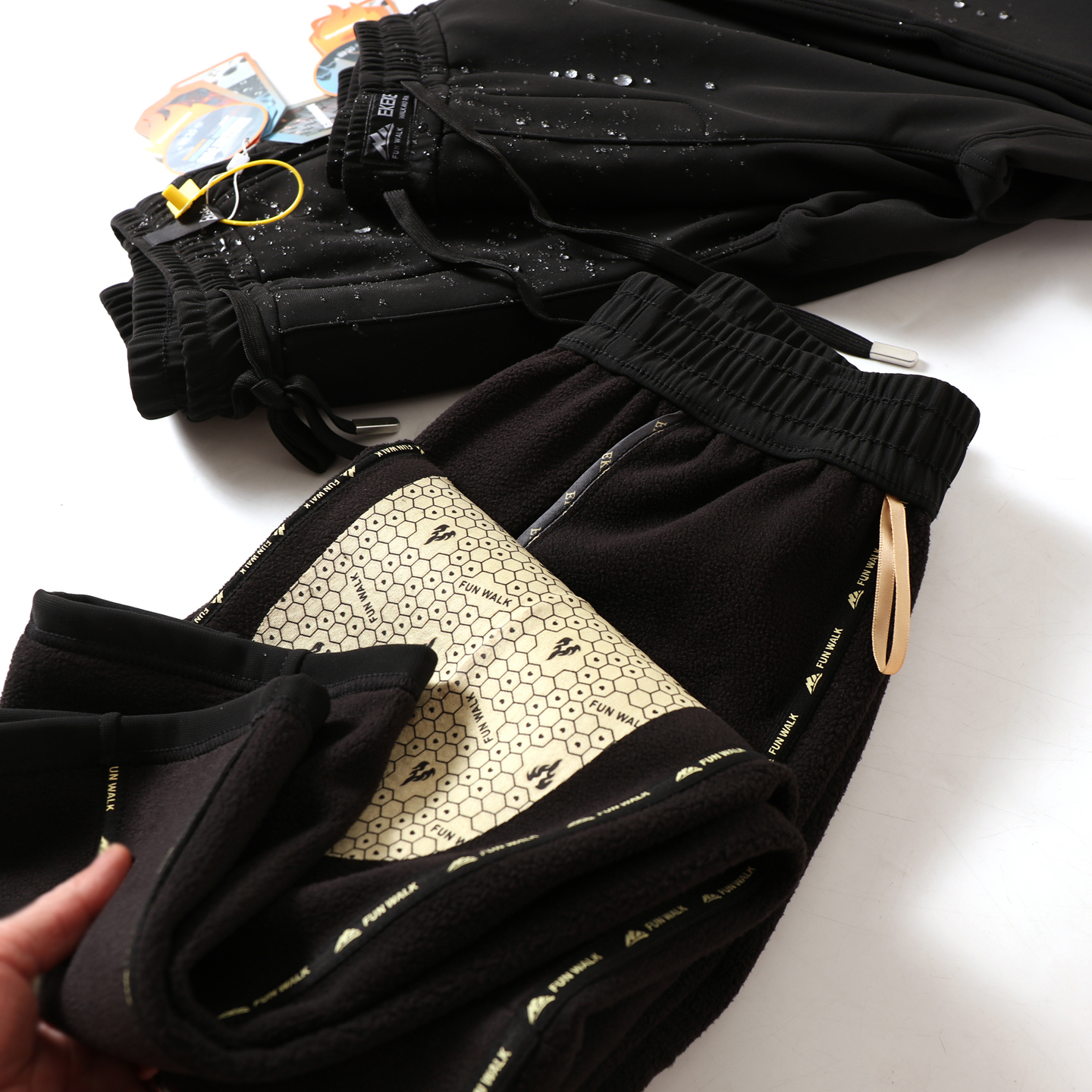 石墨烯导热矩阵加绒保暖直筒长裤