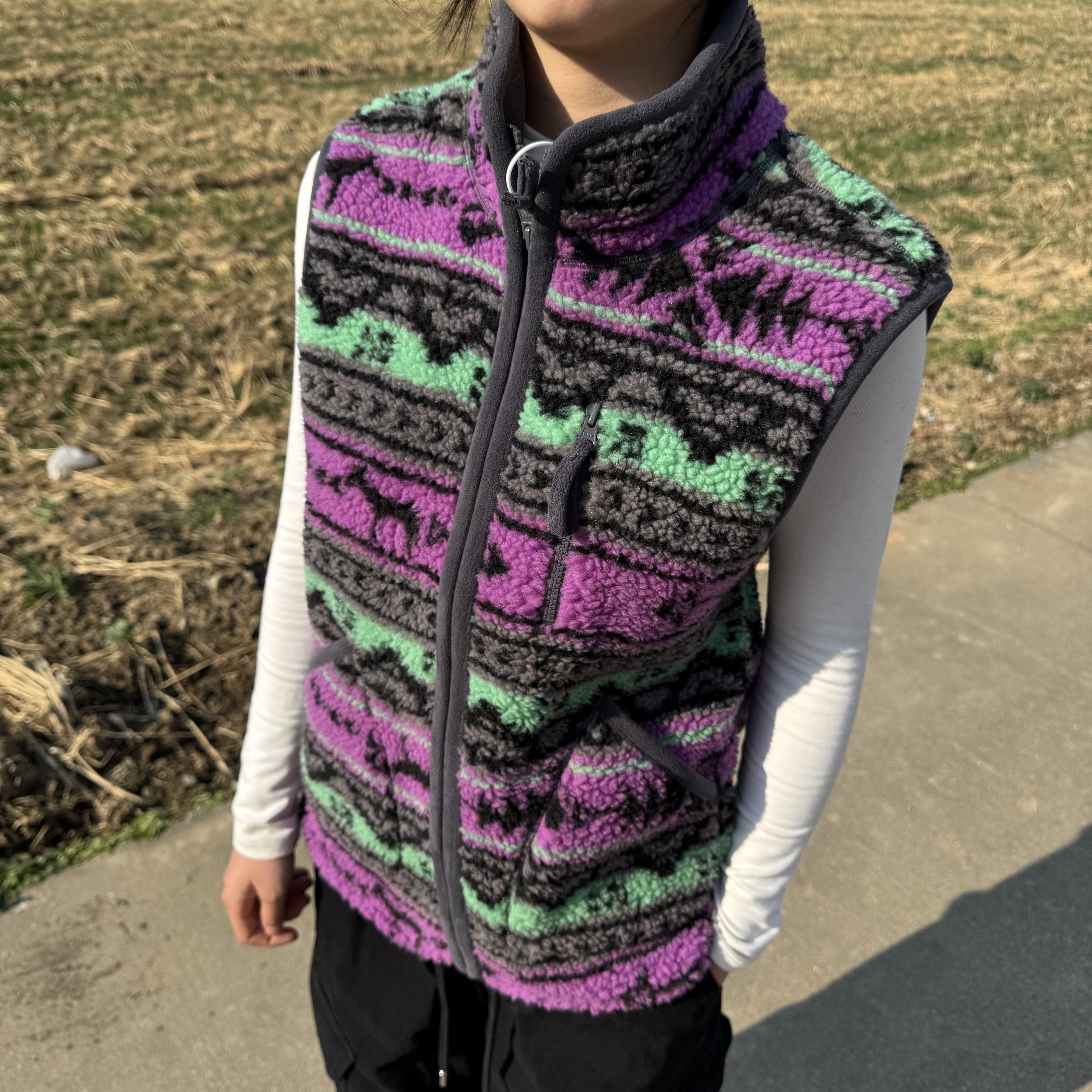 费尔岛民族风摇粒绒无龄感松弛叠穿秋冬男女户外立领外穿毛绒马甲,男装,常规马甲,淘宝优惠券,粉丝福利购,淘宝优惠卷