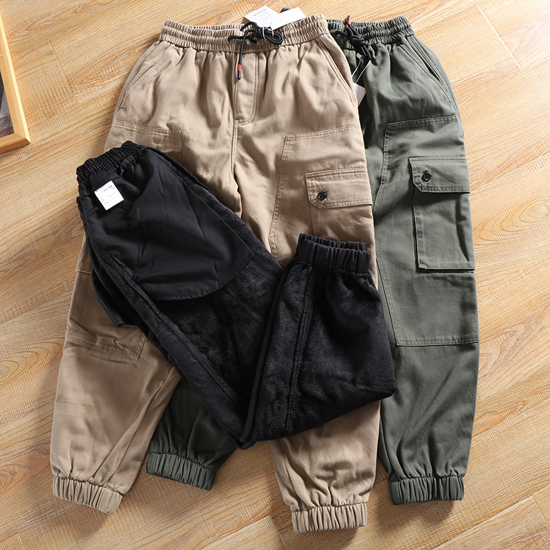 自留！加绒加厚！抗极寒保暖！冬季男士工装多口袋束脚工装休闲裤,男装,休闲裤,淘宝优惠券,粉丝福利购,淘宝优惠卷