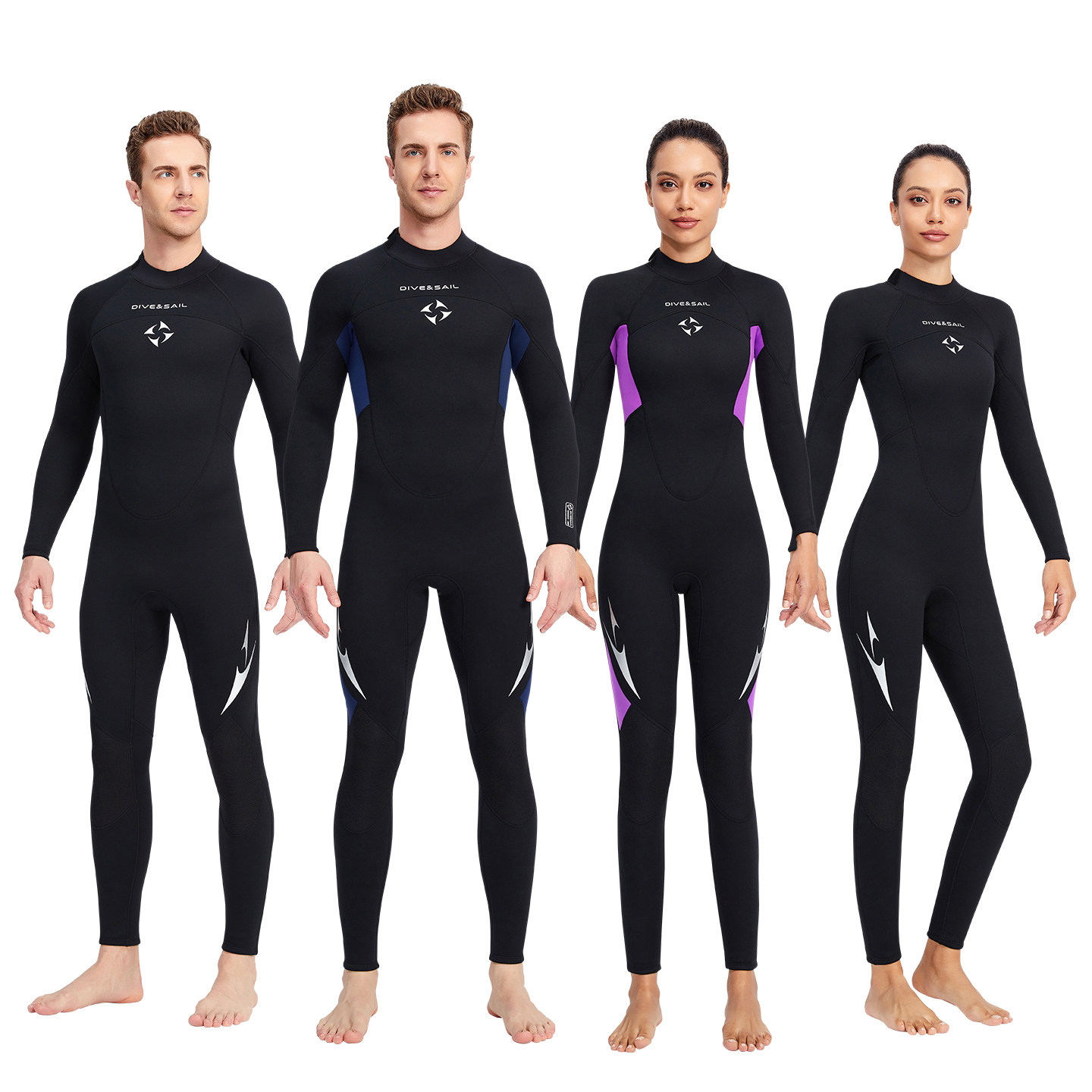 DIVESAIL潜水服女连体游泳水母衣浮潜防寒保暖湿衣 3mm潜水衣男士