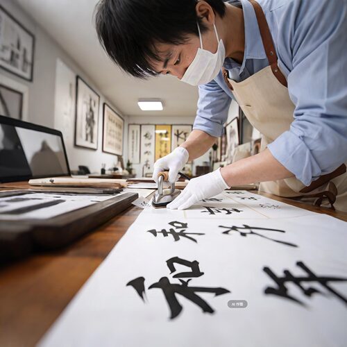 字画装裱手工定制挂轴画框