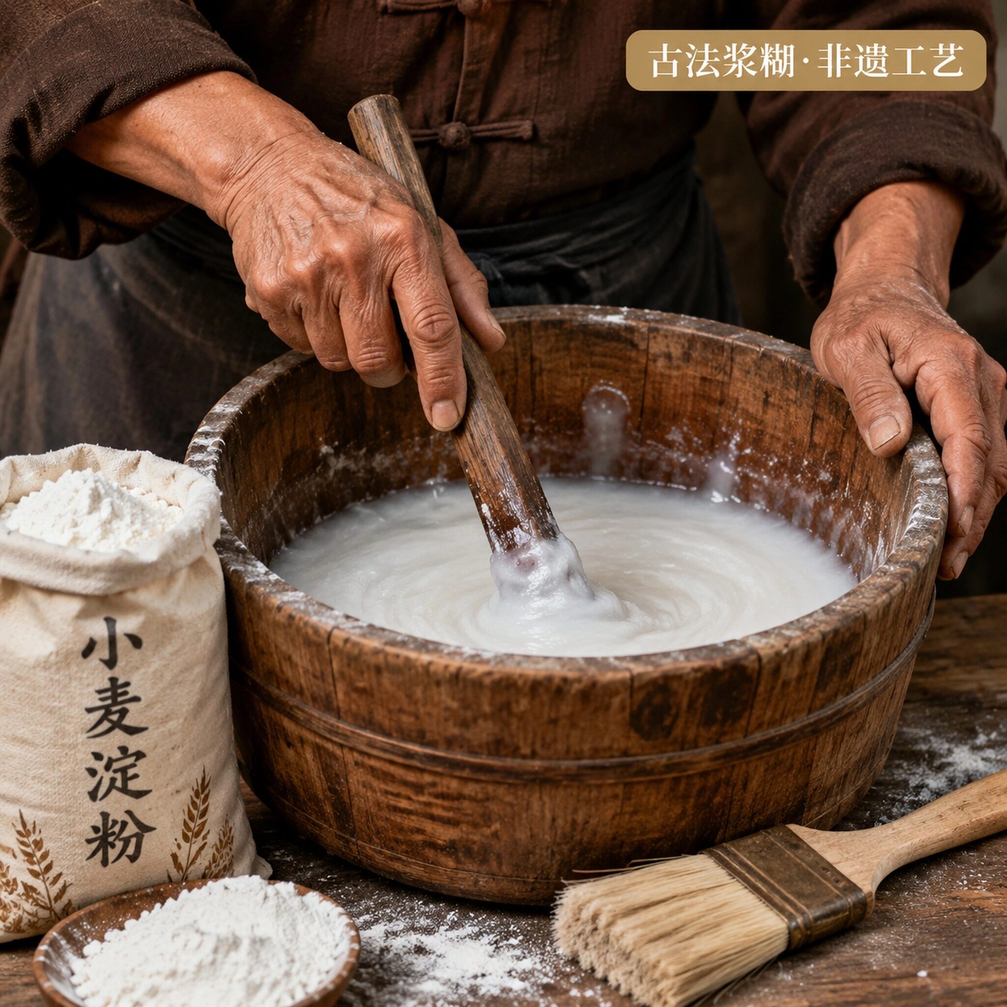 古法浆糊裱画无痕揭裱修复挂墙