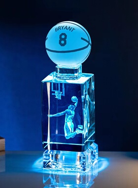 实用篮球球星库里科比纪念品初中高中男生生日礼物发光小夜灯摆件