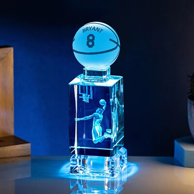 实用篮球球星库里科比纪念品初中高中男生生日礼物发光小夜灯摆件