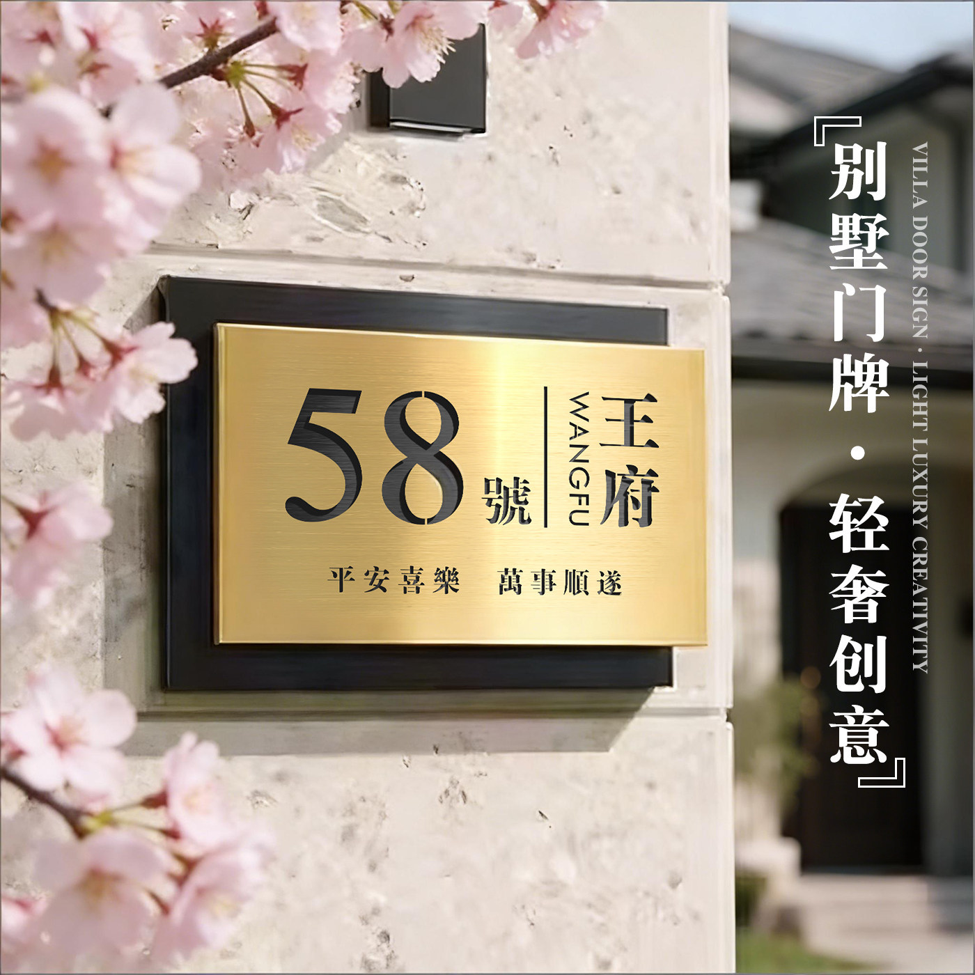 2026新款门牌号码牌定制双层镂空图片