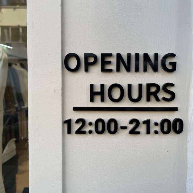 营业时间告示牌定制电话号码门店自粘字立体墙贴店铺门口上班休息工作提示牌子亚克力广告标识招牌营业中标识