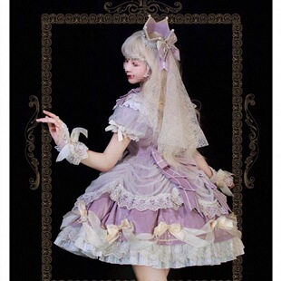 ol新款 少女复古宫廷L小个子连衣裙纪念日连衣裙it全a洛丽塔