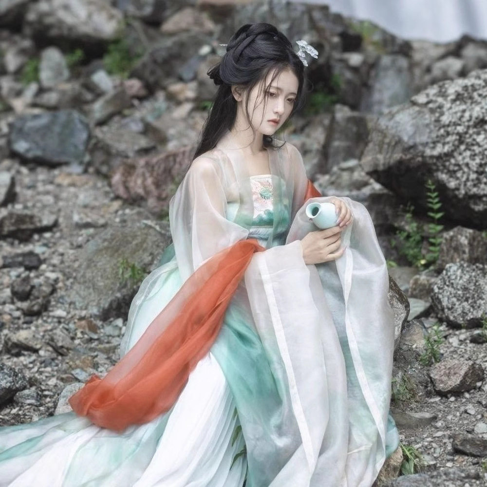 有香如故【拒相思】原创正品汉服女唐制绣花齐胸大袖衫印花诃子裙