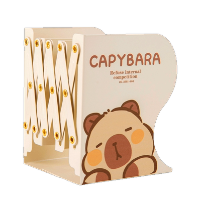 卡皮巴拉可伸缩书立架桌面收纳架