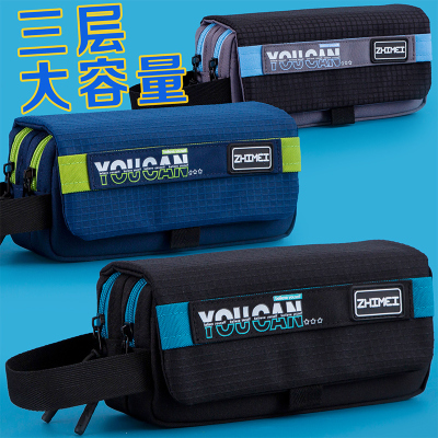 韩版潮流帆布多层大容量铅笔袋