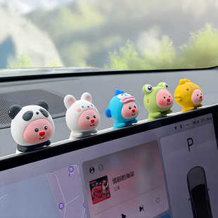 loopy汽车装饰女士车内时尚可爱露比趴趴公仔小摆件中控台后视镜